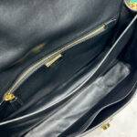 Prada Soft Sound Large Leather Shoulder Bag With Charms 1BD378 Black